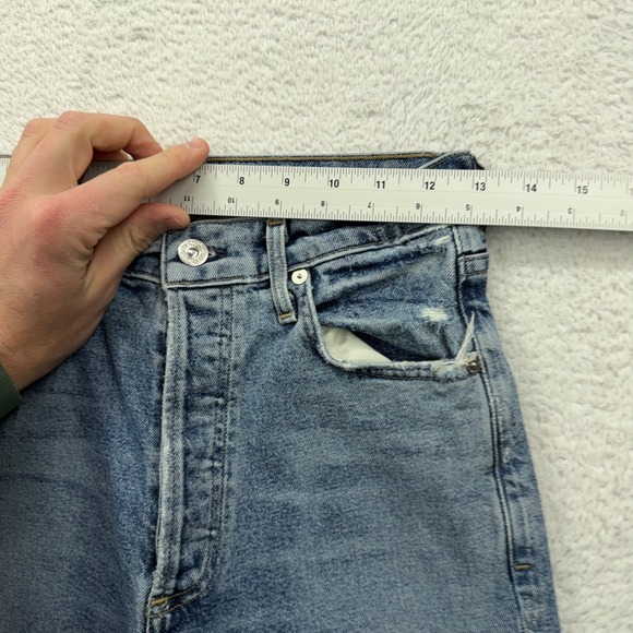 Citizens of Humanity Charlotte High Rise Straight Leg Jeans Blue 25 Distressed - Picture 6 of 10